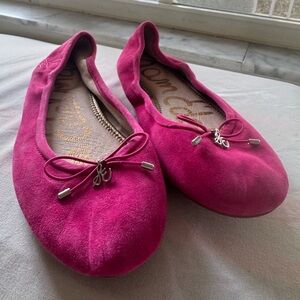 Sam Edelman Pink Suede Ballet Flats